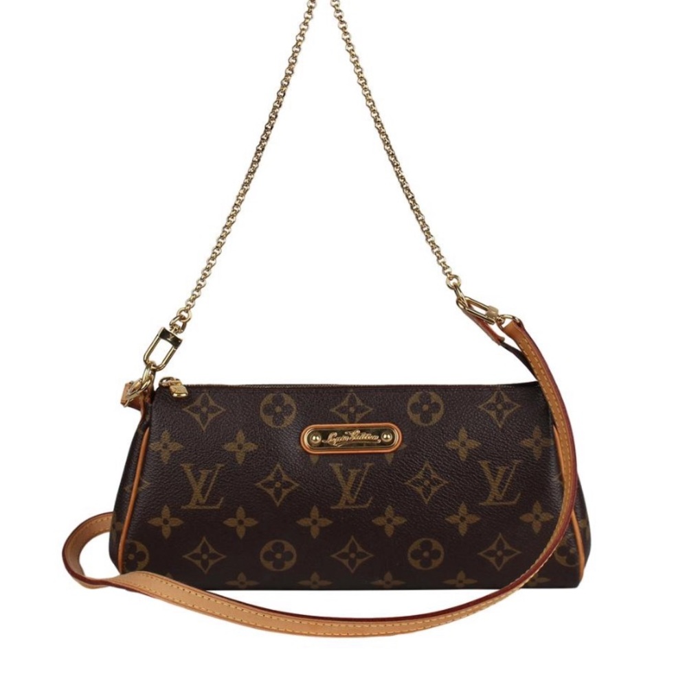 Louis Vuitton Eva 8160 Brown Canvas Cross Body Bag